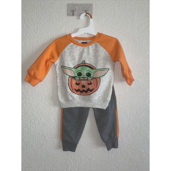 12 Months Star Wars 2 Piece Sweat Shirt And Pants Baby Halloween Set - Picture 1 of 2
